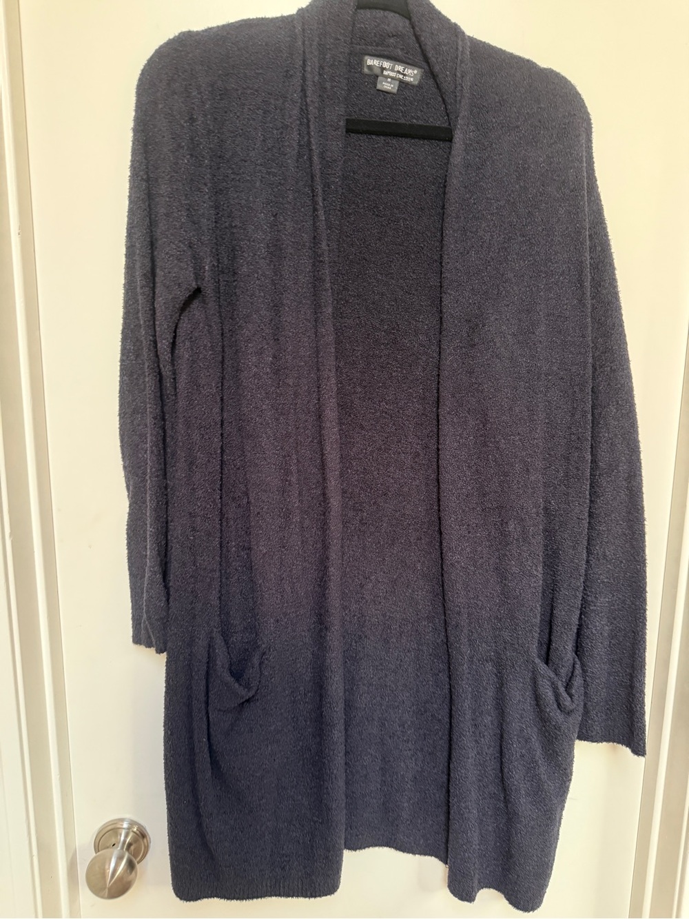 Barefoot Dreams Cozy Open-Front Cardigan Sweater in black